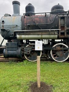 Interpretive signage installed at our Edison 202 steam locomotive.